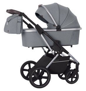 Коляска универсальная 3 в 1, CARRELLO Aurora CRL-6502/2 3in1 Silver Grey, серая, Карелло Аврора