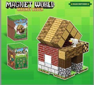 Конструктор магнітний Майнкрафт, Magnet Block (Magnet world) "Будинок сільського старости", 49 дет., T9906