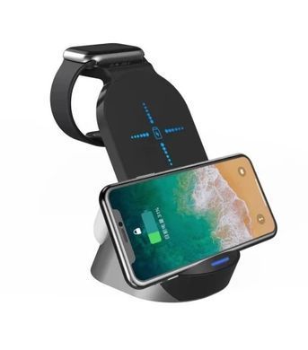 Бездротова зарядка Wireless Charger 3в1, 15W, HYD-H18