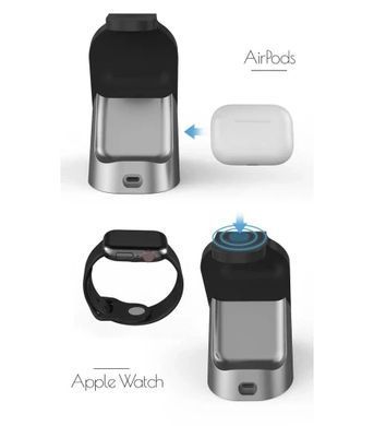 Бездротова зарядка Wireless Charger 3в1, 15W, HYD-H18