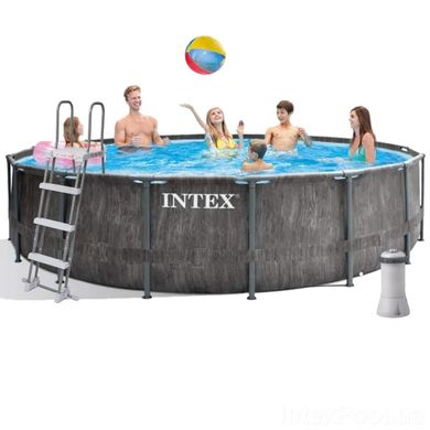 Каркасный бассейн, 3 785 л/ч, лестница, тент, подстилка, Intex 26742, 457*122 см