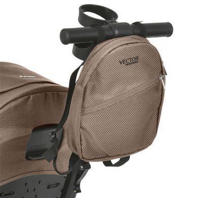 Велосипед триколісний з батьківською ручкою EL CAMINO VECTOR Taupe Beige, поворотне сидіння, дощовик, ME 1162-1