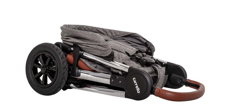 Коляска прогулянкова, візочок Carrello Supra CRL-5510 Carbon Grey, сіра, Карелло Супра, до 22 кг, надувні колеса