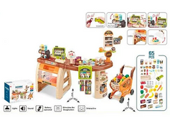 Детский игровой супермаркет, касса, тележка, звуковые эффекты, 65 предметов, 668-68