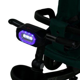 Велосипед триколісний з батьківською ручкою EL CAMINO VECTOR Jade Green, поворотне сидіння, дощовик, ME 1162-1