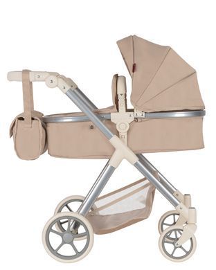 Візочок для ляльок, трансформер 2в1, CARRELLO OPTIMA + сумка, 60*25*80см, 9711 BEIGE