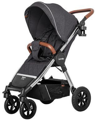 Коляска прогулочная Carrello Supra CRL-5510 Solid Grey, темно-серая, Карелло Супра, до 22 кг, надувные колёса
