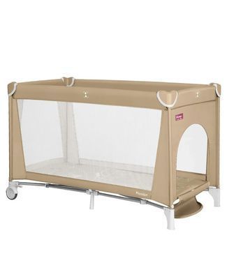 Манеж детский CARRELLO Piccolo+ CRL-18102 Sand Beige (Карелло Піколо), двухуровневое дно, 125х65х69 см