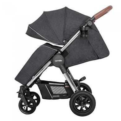 Коляска прогулочная Carrello Supra CRL-5510 Solid Grey, темно-серая, Карелло Супра, до 22 кг, надувные колёса