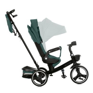 Велосипед триколісний з батьківською ручкою EL CAMINO VECTOR Jade Green, поворотне сидіння, дощовик, ME 1162-1