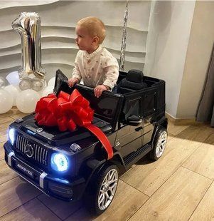 Дитячий електромобіль одномісний Джип з м'яким сидінням Мерседес (M 4214EBLR-2)