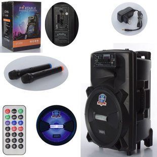 Портативна акумуляторна Bluetooth колонка з мікрофоном, 40-59-34 см, LT-1206