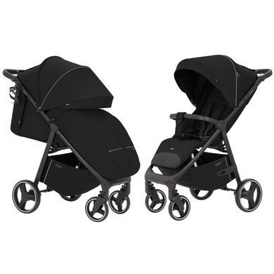 Коляска прогулянкова CARRELLO Bravo CRL-8512 Pure Black чорна Карелло Браво