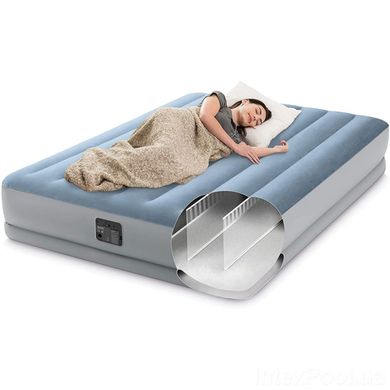 Кровать надувная Intex с встроенным электрическим насосом, 64168, 152*203*36 см