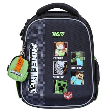 Рюкзак школьный каркасный Yes Minecraft Reality H-100S