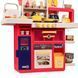 Детская игровая кухня "Spray Kitchen" большая, звук, вода, свет, пар, 80 предметов, 93см, красная, 889-272