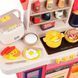 Детская игровая кухня "Spray Kitchen" большая, звук, вода, свет, пар, 80 предметов, 93см, красная, 889-272
