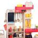 Детская игровая кухня "Spray Kitchen" большая, звук, вода, свет, пар, 80 предметов, 93см, красная, 889-272