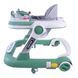 Детские музыкальные ходунки с рулем на игровой панели, Baby Walker BW109 green