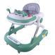 Детские музыкальные ходунки с рулем на игровой панели, Baby Walker BW109 green