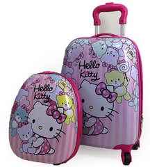 Набір валізу дитячий на колесах + рюкзак "Hello Kitty" Хелло Кітті 520492