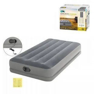 Кровать надувная односпальная со встроенным USB-насосом, 191*99*30 см, Intex 64112