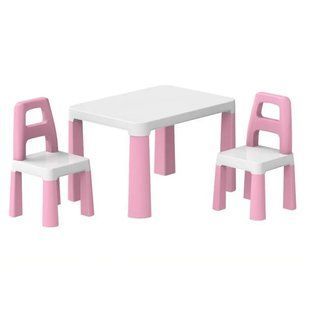 Детский столик с 2 стульями розовый, Technok Toys 0440
