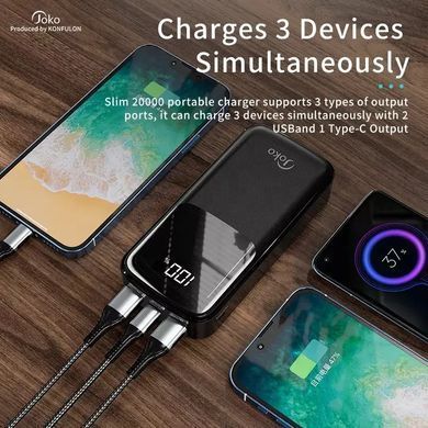 Повербанк Power Bank JOKO J12 20000 mAh Быстрая зарядка! 22.5W