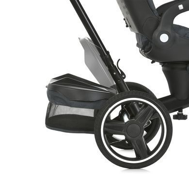 Велосипед трехколесный с родительской ручкой EL CAMINO VECTOR Magnet Gray, поворотное сиденье, дождевик, ME 1162-1