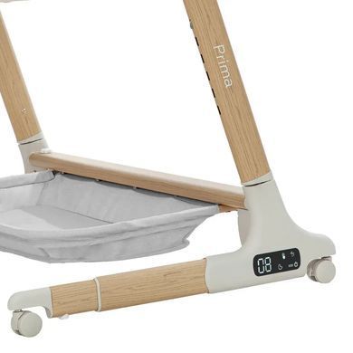 Детская приставная кроватка Carrello Prima Cloud Grey, электронная система укачивания, серая, CRL-16503