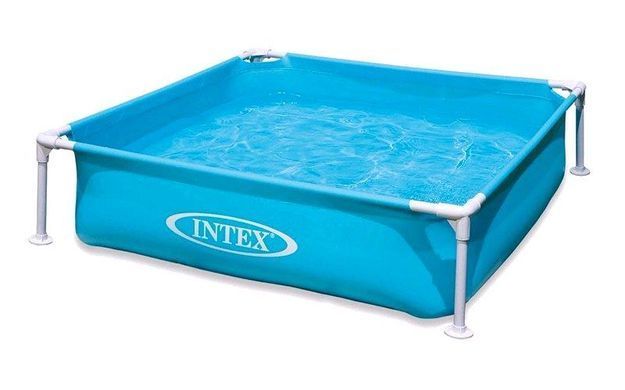 Дитячий каркасний прямокутний басейн Small Frame, 122*122*30 см., 337л, Intex 57173