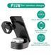 Бездротова зарядка WIRELESS CHARGER 3в1 15W, W10