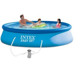 Наливна басейн Intex Easy Set Pool "Сімейний" 28142, фільтр-насос в комплекті, 366*84см