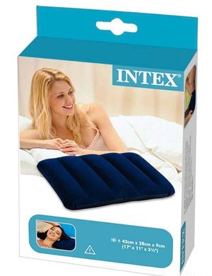 Надувная подушка Intex 68672, флокированное покрытие, 43*28*9 см