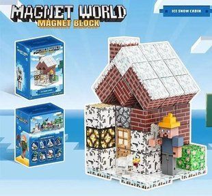 Конструктор магнітний Майнкрафт, Magnet Block (Magnet world) "Крижана снігова кабіна", 61 дет., T9917