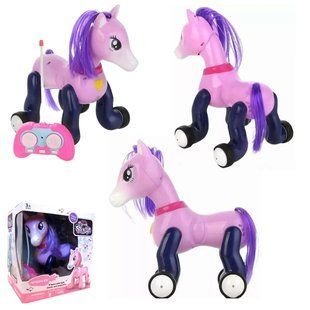 Интерактивный Пони на радиоуправлении, USB, сенсор, звук, свет, 1031 violet