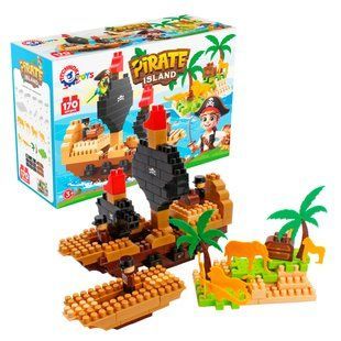 Конструктор для малышей, "Пиратский остров", большие детали, 170шт., Technok Toys 2642