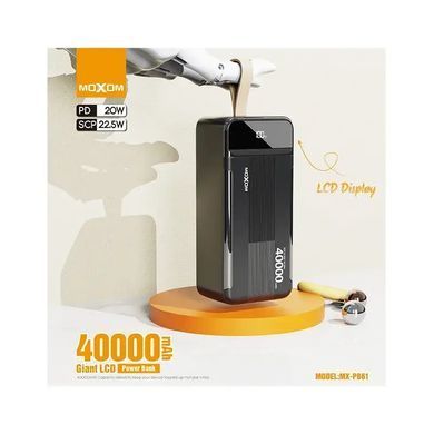 Повербанк Power Bank MOXOM MX-PB61 40000 mAh Швидка зарядка!