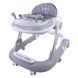 Детские музыкальные ходунки с рулем на игровой панели, Baby Walker BW109 grey