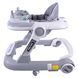 Детские музыкальные ходунки с рулем на игровой панели, Baby Walker BW109 grey