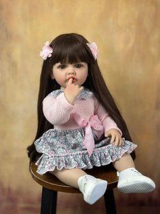 Кукла виниловая 55см, ручная работа, изысканная кукла для девочки, Reborn Baby Doll 11