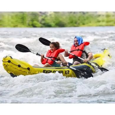 Двухместная надувная лодка - байдарка (каяк) Intex 68307 Challenger K2 Kayak, 312 х 91 х 51 см, весла, насос