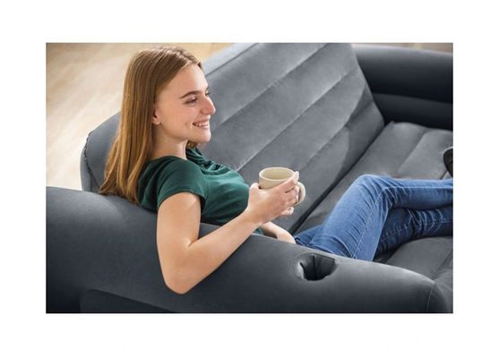 Надувной диван - трансформер Intex, 66552, 203*224*66см, серый.