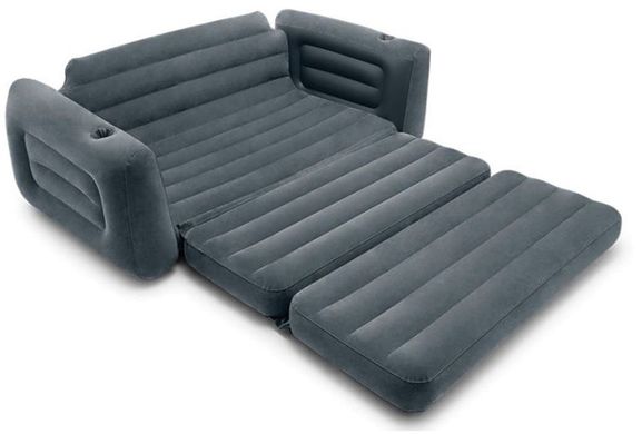 Надувной диван - трансформер Intex, 66552, 203*224*66см, серый.