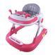 Детские музыкальные ходунки с рулем на игровой панели, Baby Walker BW109 pink