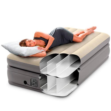 Кровать надувная односпальная Intex 64162, встроенный электронасос, 191*99*51см