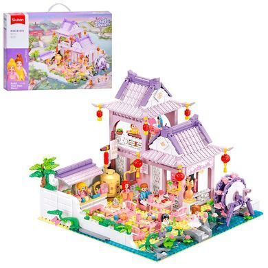 Конструктор SLUBAN для девочки "Чайный домик", 981 дет., M38-B1078