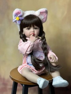 Кукла виниловая 55см, ручная работа, изысканная кукла для девочки, Reborn Baby Doll 6