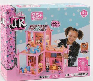 Ляльковий будиночок "ЛОЛ", 2 поверхи, 6 лялечок, BB017 (RK)