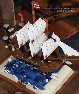 Конструктор "Магическая книга - Летучий голландец", пиратский корабль, 925 деталей, MJI 13042